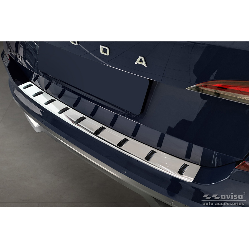 Stainless Steel Rear bumper protector  Skoda Kamiq 2019- 'STRONG EDITION'