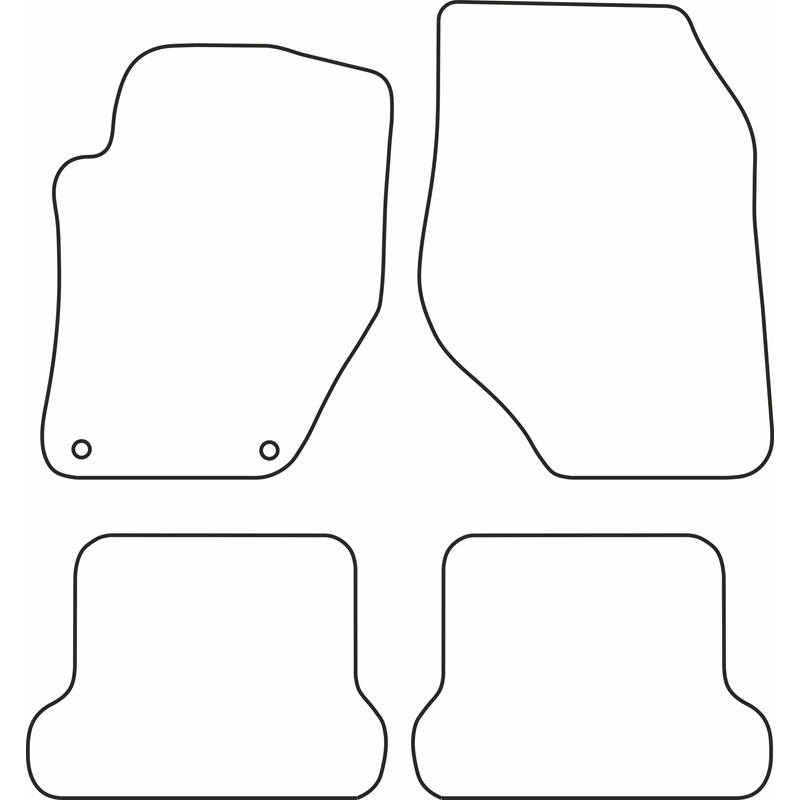 Set velour car mats  Peugeot 308 CC 2009-