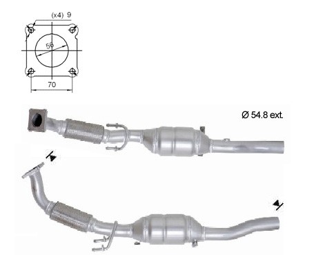 VW BORA 2.0i 1984 cc 85 Kw / 116 cv AZJ Magnaflow CAT Bouwjaar: