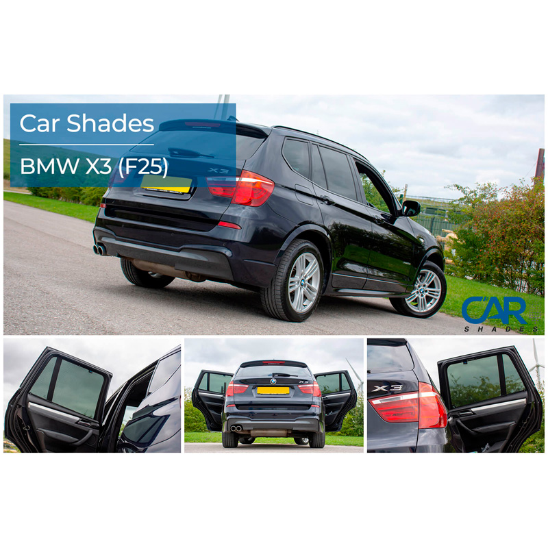 Set Car Shades (rear side doors)  BMW X3 (F25) 5 doors 2010-2017 (2-pieces)