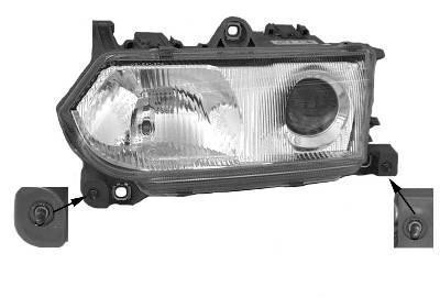 koplamp, H1+H1, links,-07/1999 Alfa Romeo 145/146, 1994-2002