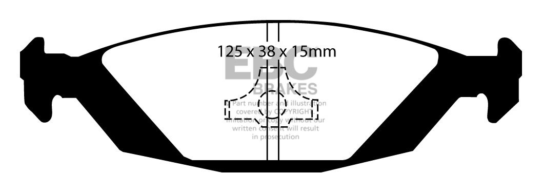 EBC Brakes SAAB 9000 2.0 89-94 Remblokken achterzijde