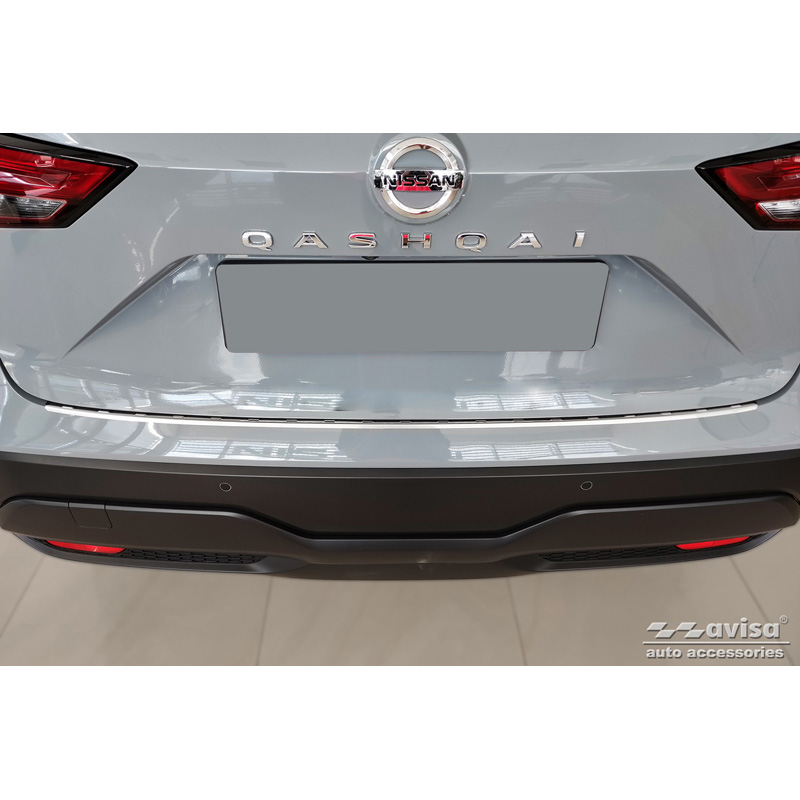 Stainless Steel Rear bumper protector  Nissan Qashqai III 2021- 'Ribs'