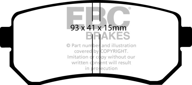 EBC Brakes HYUNDAI iX35 2.0 2009-.. Remblokken achterzijde