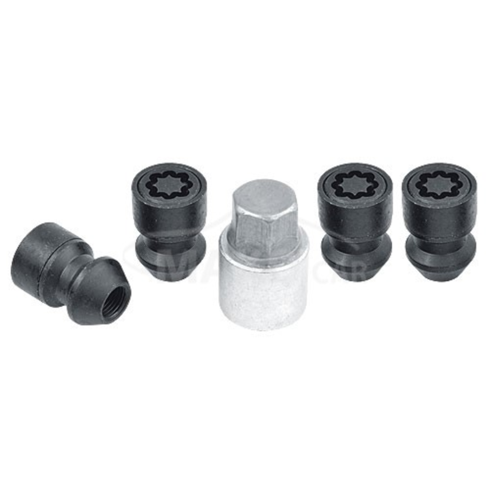 Wielsloten M12x1.25 KE-60° SW19 moer (BEN215L) zwart