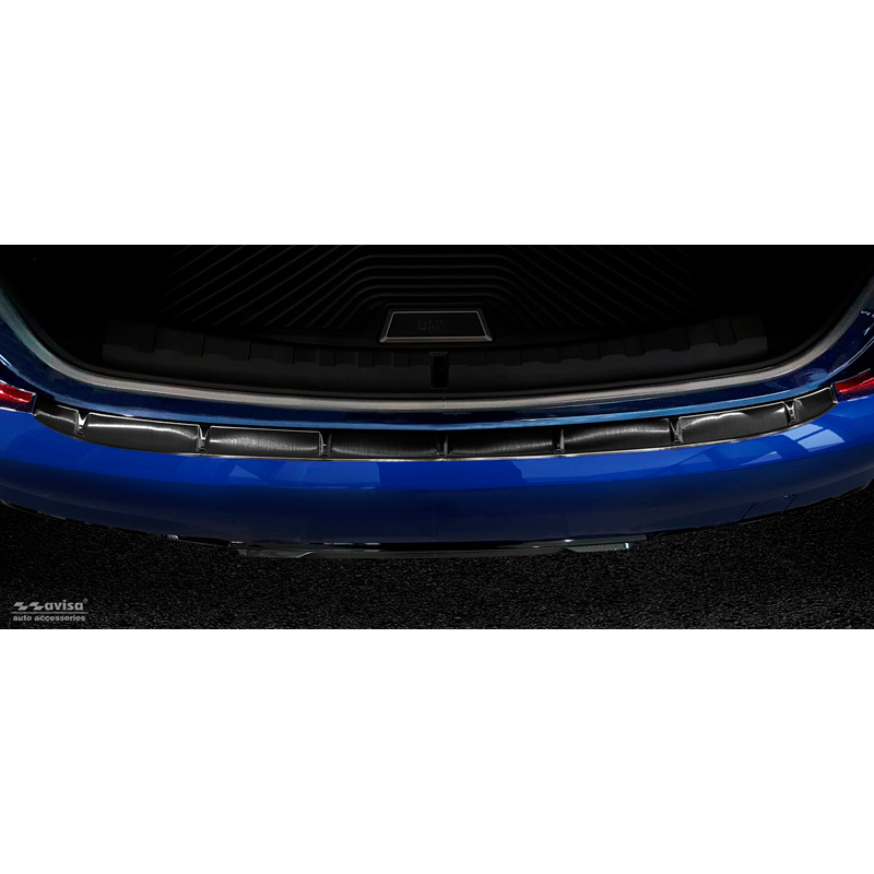 Black Stainless Steel Rear bumper protector  BMW 3-Series G20 Sedan M-Package 2018-