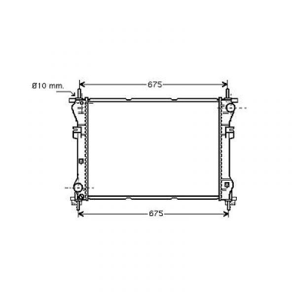 Radiator TRANSIT 00-06 620x400 2.4-TD/dI/CI -AC