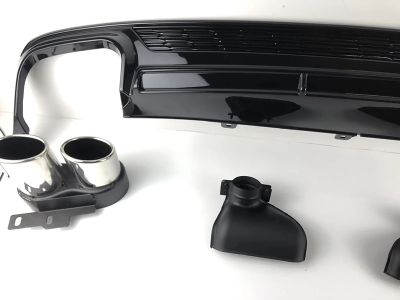 Diffuser Audi A6 C8 S6 Look Glans Zwart voor standaard bumper