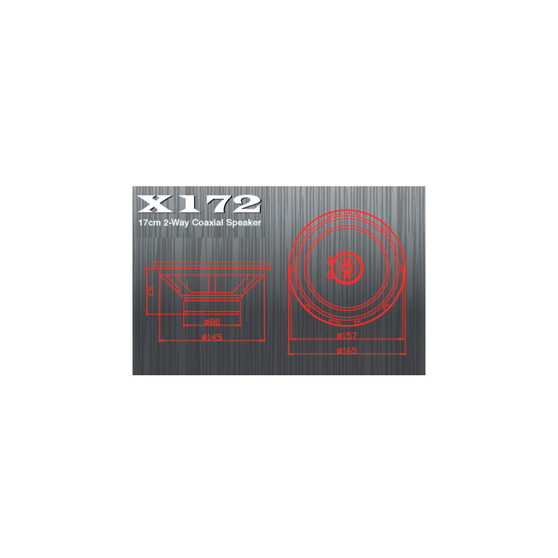 Excalibur X172 - 6.5'' (16.5cm) 2-weg Coaxiaal 400W Autospeakers