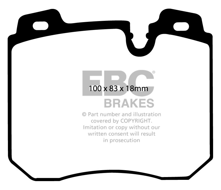 EBC Brakes BMW 850 5.6 (E31) 93-97 Remblokken voorzijde yellowst