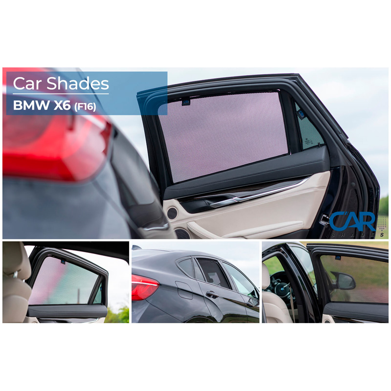 Set Car Shades (rear side doors)  BMW X6 F16 5 doors 2014-2019 (4-pieces)