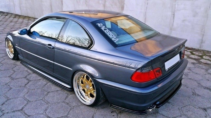 Achterzij Spoilers BMW 3 E46 MPACK COUPE Glanzend Zwart