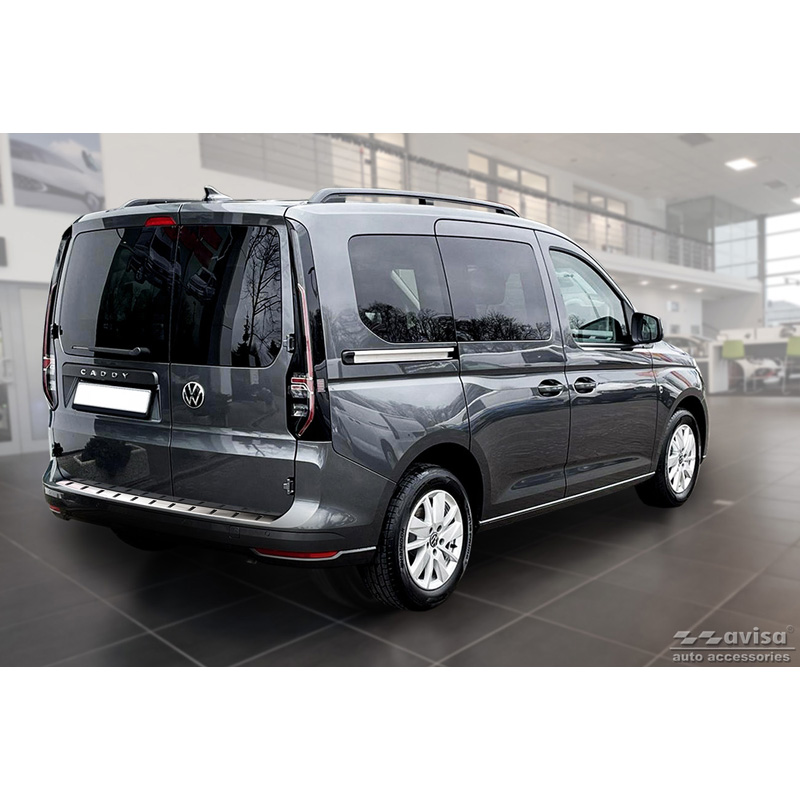 Stainless Steel Rear bumper protector  Volkswagen Caddy V Cargo & Combi 2020- 'STRONG EDITION'