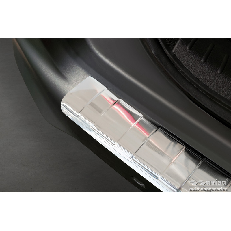 Stainless Steel Rear bumper protector  Honda Jazz Crosstar Hybrid 2020- 'Ribs'