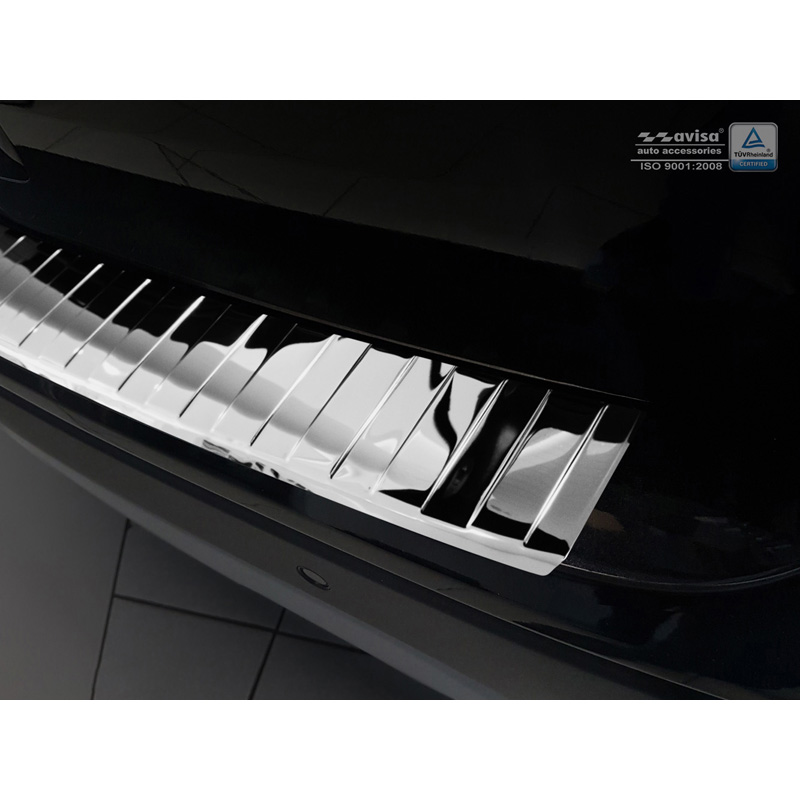Chrome Stainless Steel Rear bumper protector  Opel Mokka X 2016- 'Ribs'