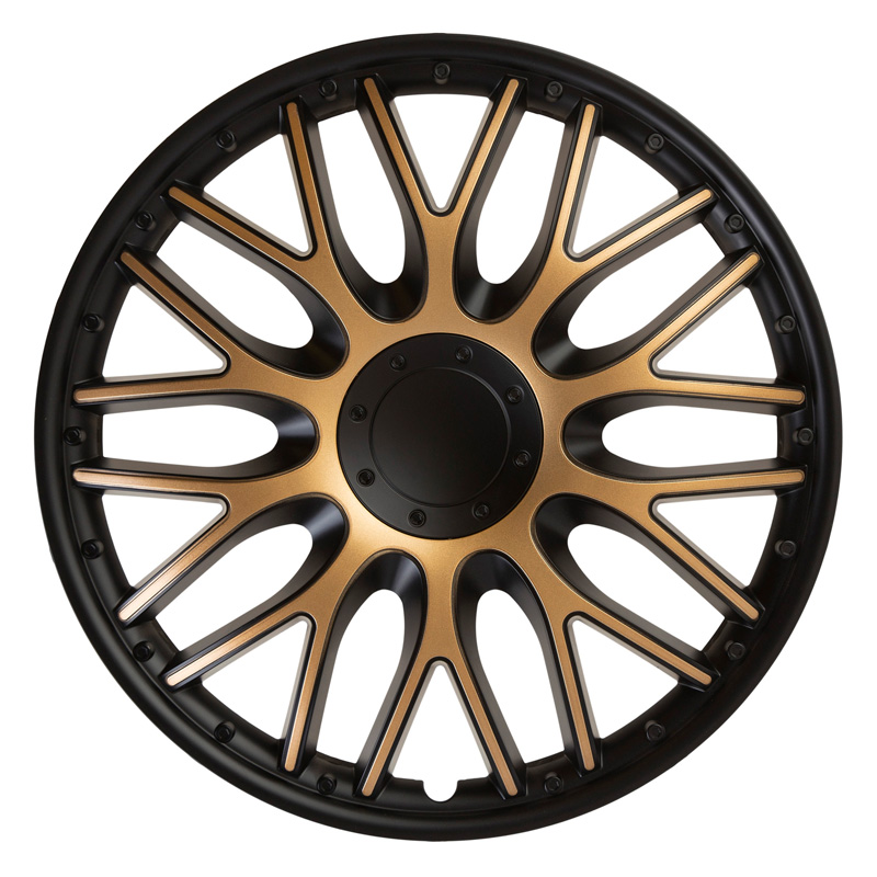 J-Tec 4-Delige Wieldoppenset Orden 16-inch zwart/goud