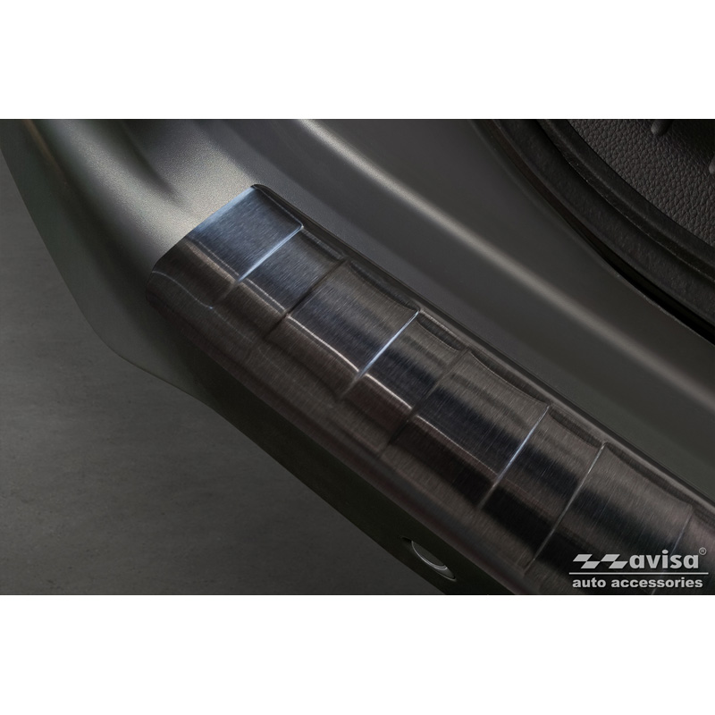 Black Stainless Steel Rear bumper protector  Honda Jazz Crosstar Hyrbid 2020- 'Ribs'