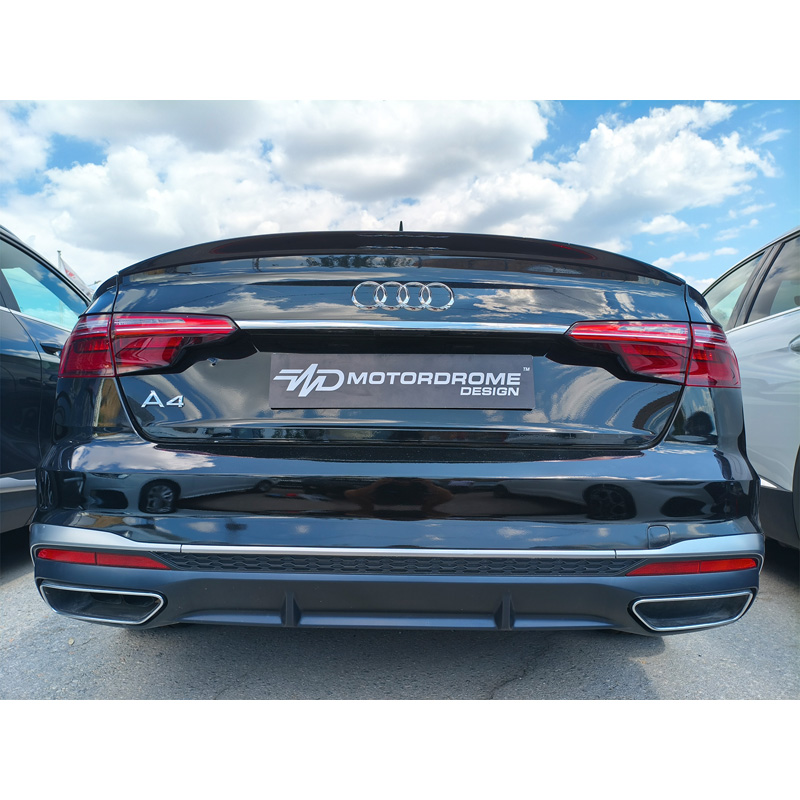 Motordrome Trunk spoiler lip  Audi A4 B9 Sedan 2015-2024 (PU)