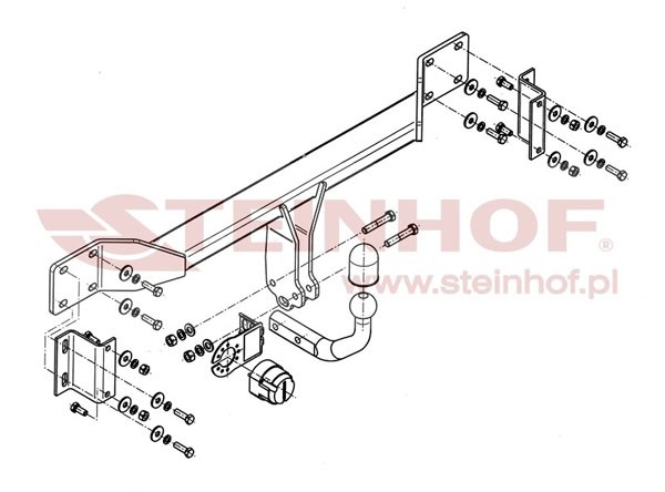 Trekhaak BMW 5 Serie 4D (E60) (excl. M5) 11/2003-02/2010