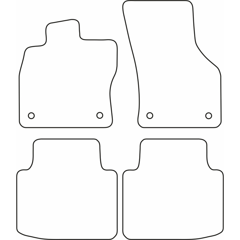 Set velour car mats  Volkswagen Arteon (3H7) 2017- & Shooting Brake (3H9) 2020-