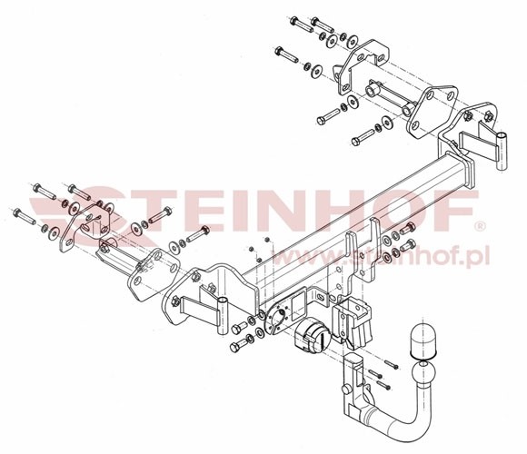 Trekhaak BMW 3 Serie 4D (E46) 04/1998-2005