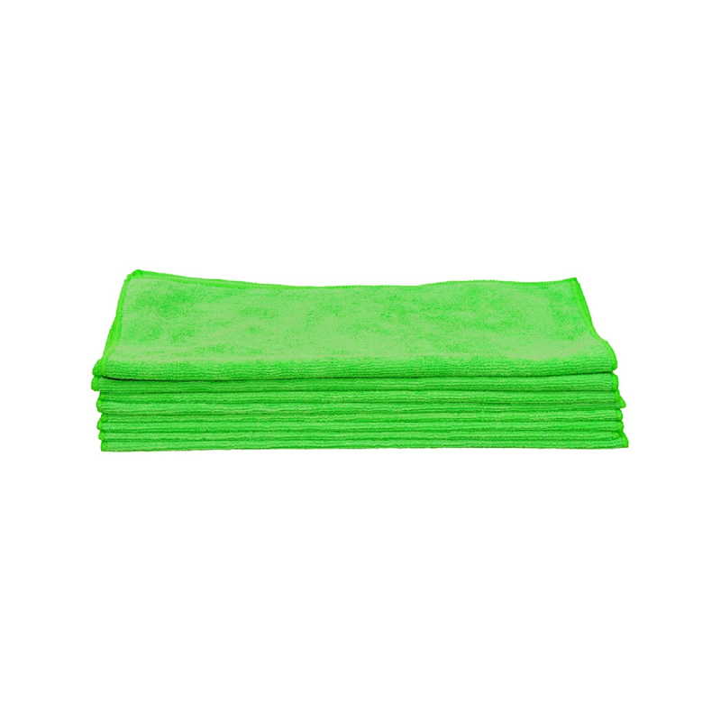 Heavy-Duty Microfibre Cloths 10-Pieces Green