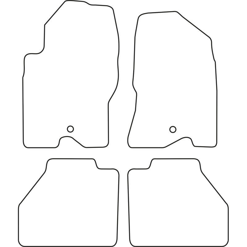 Set velour car mats  Nissan Navara (D40) 2005- Single + Double Cab