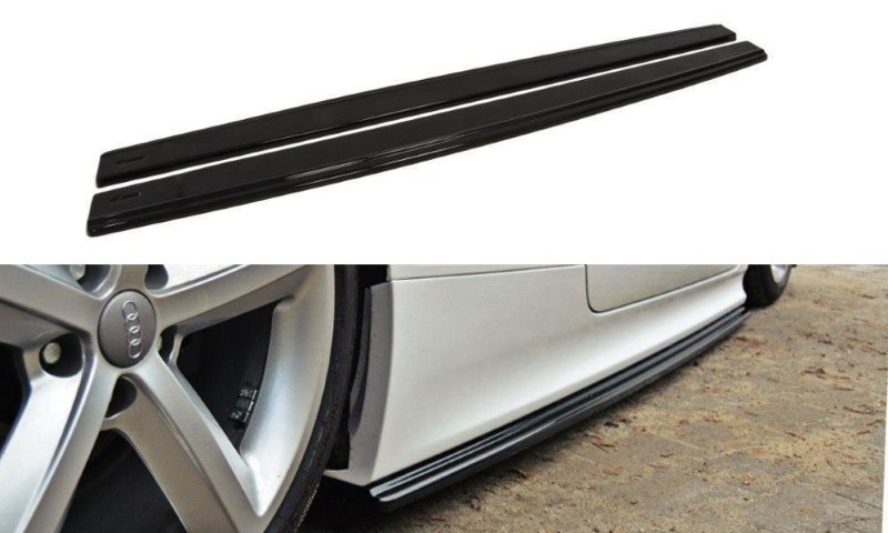 Zij Skirts Diffuser Audi TT RS 8J Glanzend Zwart