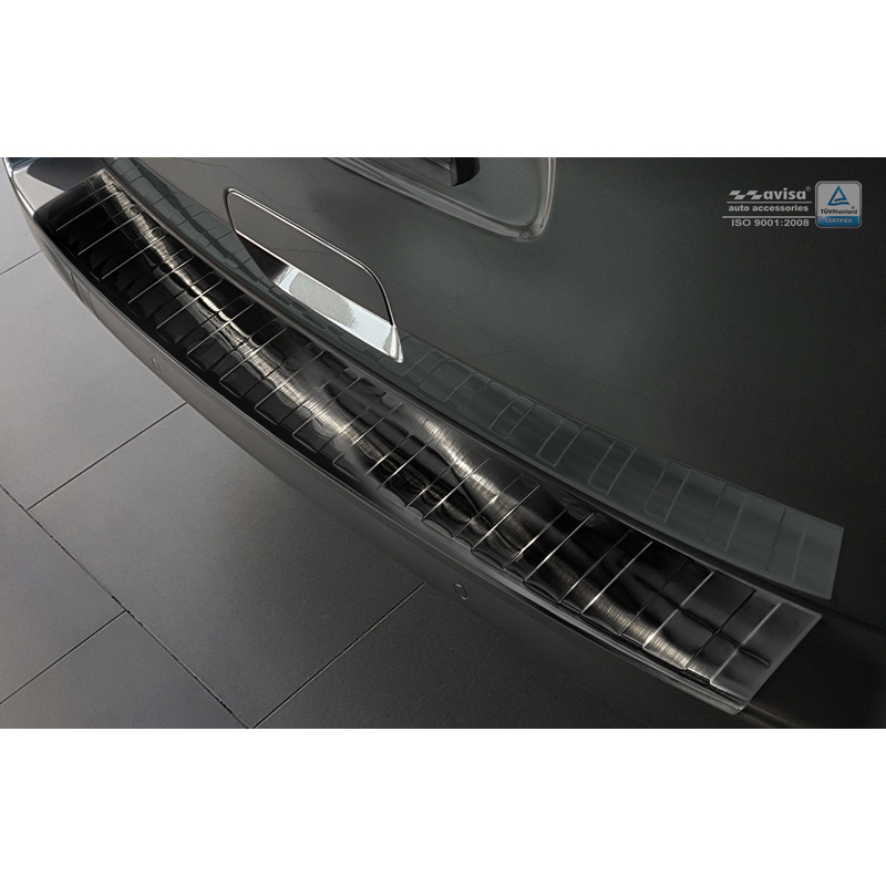 Black Stainless Steel Rear bumper protector  Peugeot Traveller/Citroën Spacetourer/Toyota Pro-Ace 2016- 'Ribs'