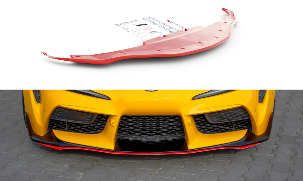 Voorspoiler V.3 Toyota Supra MK5 Maxton Glans Rood