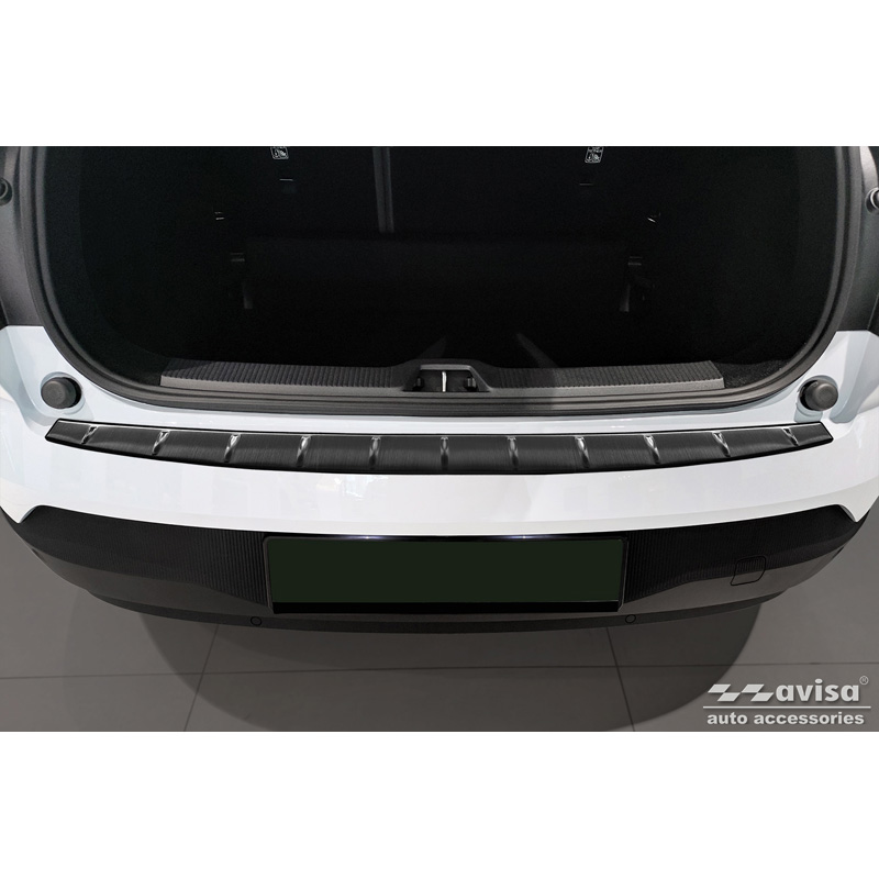 Black Stainless Steel Rear bumper protector  Volvo EX30 2023- 'Ribs'