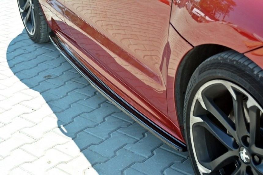 Zijskirts Peugeot RCZ Maxton Design glans zwart