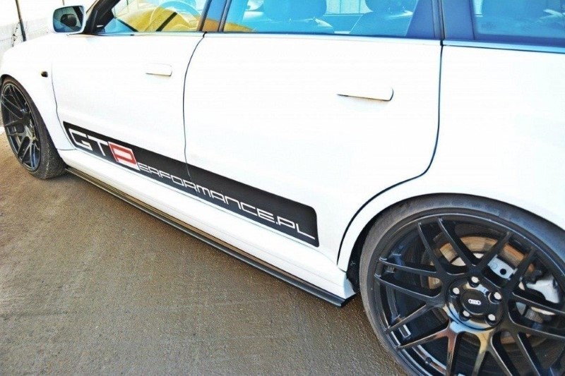 Zijskirts Diffusers Audi RS4 B5 Glanzend Zwart