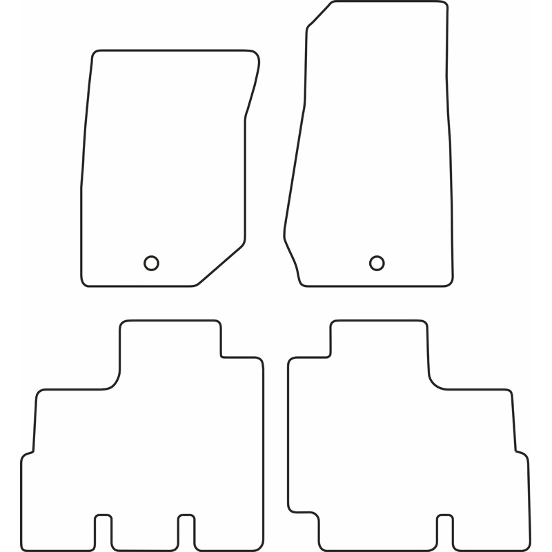 Set velour car mats  Jeep Wrangler III (JK) 2007-2018