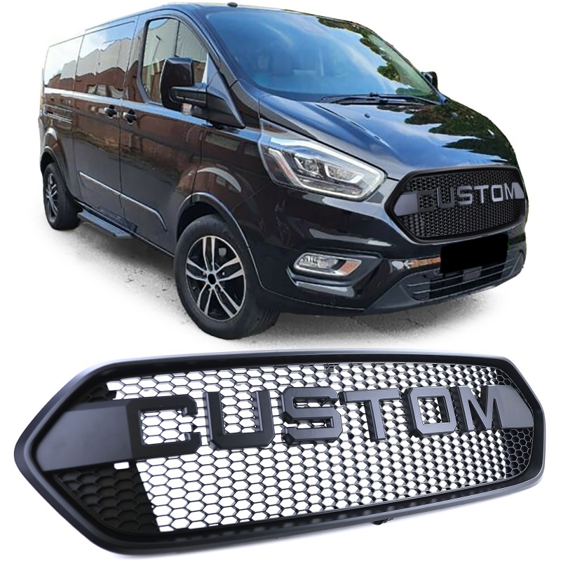 Grill Ford Transit Custom Facelift Honingraad Opschrift