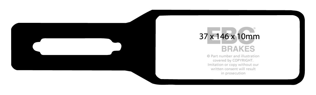 EBC Brakes CITROEN DS Handbrake Pads 65-75 Remblokken voorzijde