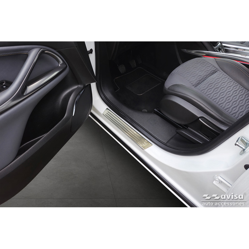Stainless Steel Door sill protectors  Opel Zafira (C) Tourer 2012-2016 & Facelift 2016-2019 'Lines' - 4-pieces