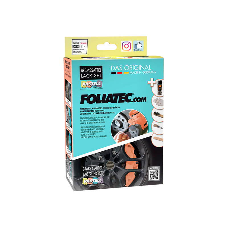 Foliatec Brake Caliper Lacquer Set - Juicy Peach (Pastel) - 3 Components
