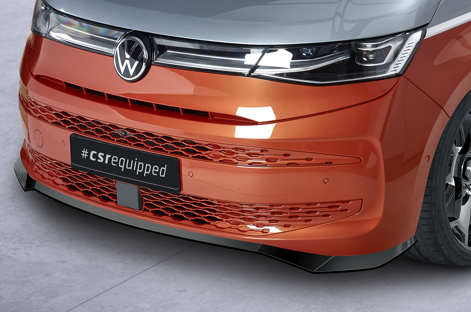 Voorspoiler Volkswagen Transporter T7 CSR Glans Zwart