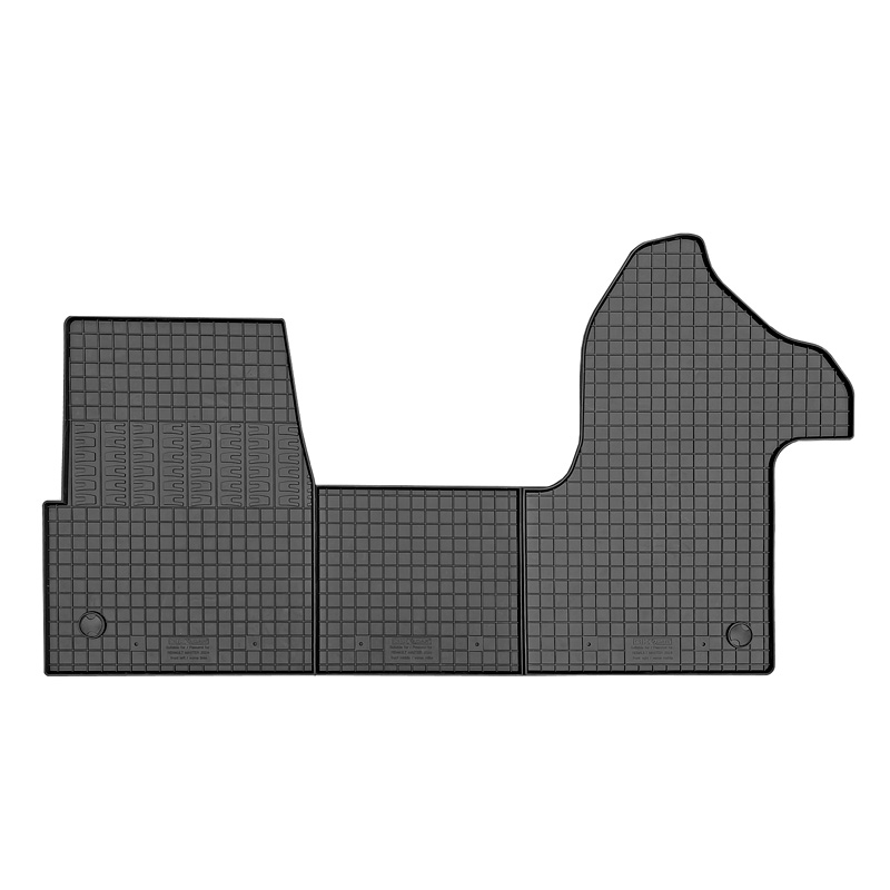 Rubber car mats set  Renault Master IV 2024- & Nissan Interstar 2024- (3-pieces + fixing system)