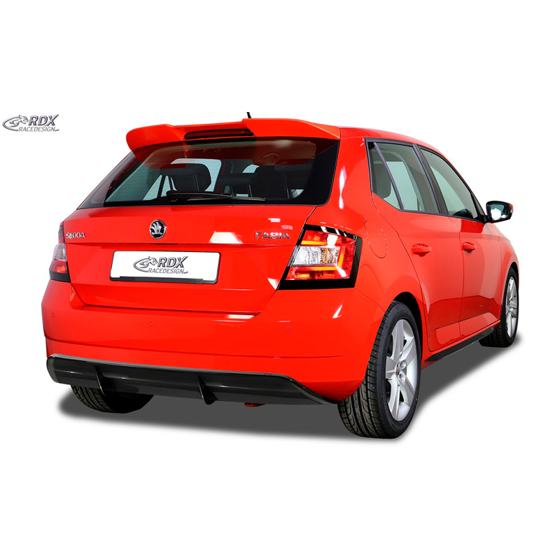 Rear bumper skirt 'Diffusor'  Skoda Fabia III HB (NJ) 2014- (ABS glossy black)
