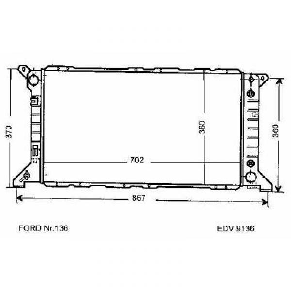 Radiator FORD TRANSIT 94-99 700x360 2.5 TD+/-AC