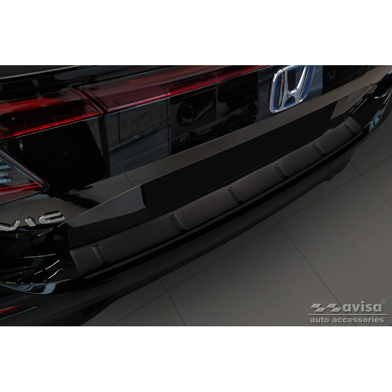 Matt Black Stainless Steel Rear bumper protector  Honda Civic XI HB 2022- 'Ribs'