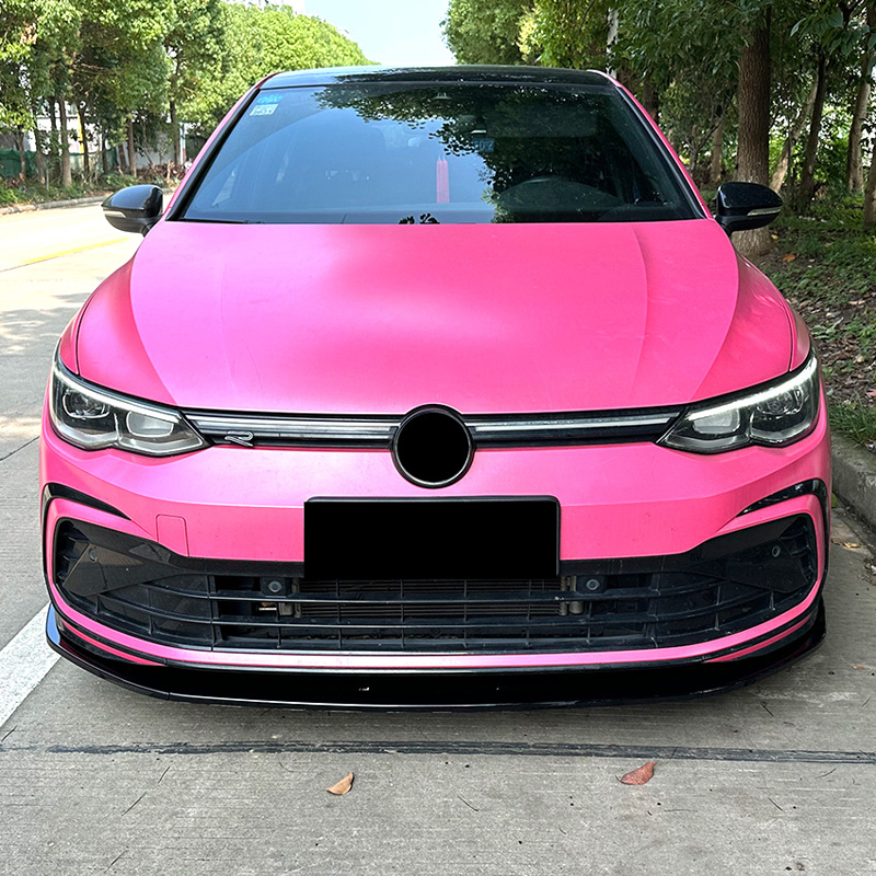 Voorspoilerlip VW Golf VIII GTi/GTD/R/R-Line 2020- (Glanzend Zwart ABS) OUTLET