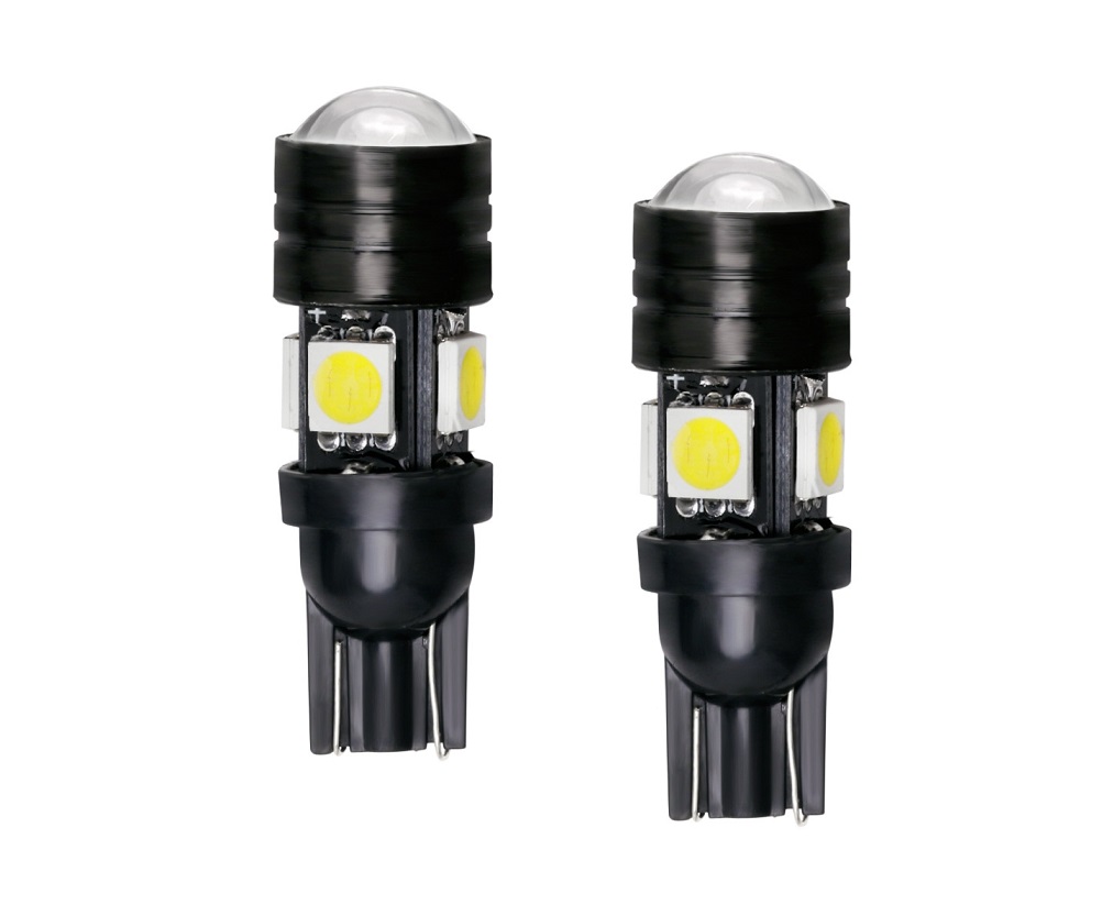 LED T10 W5W Lampjes 4SMD + Lens 5050 lampjes Ice white