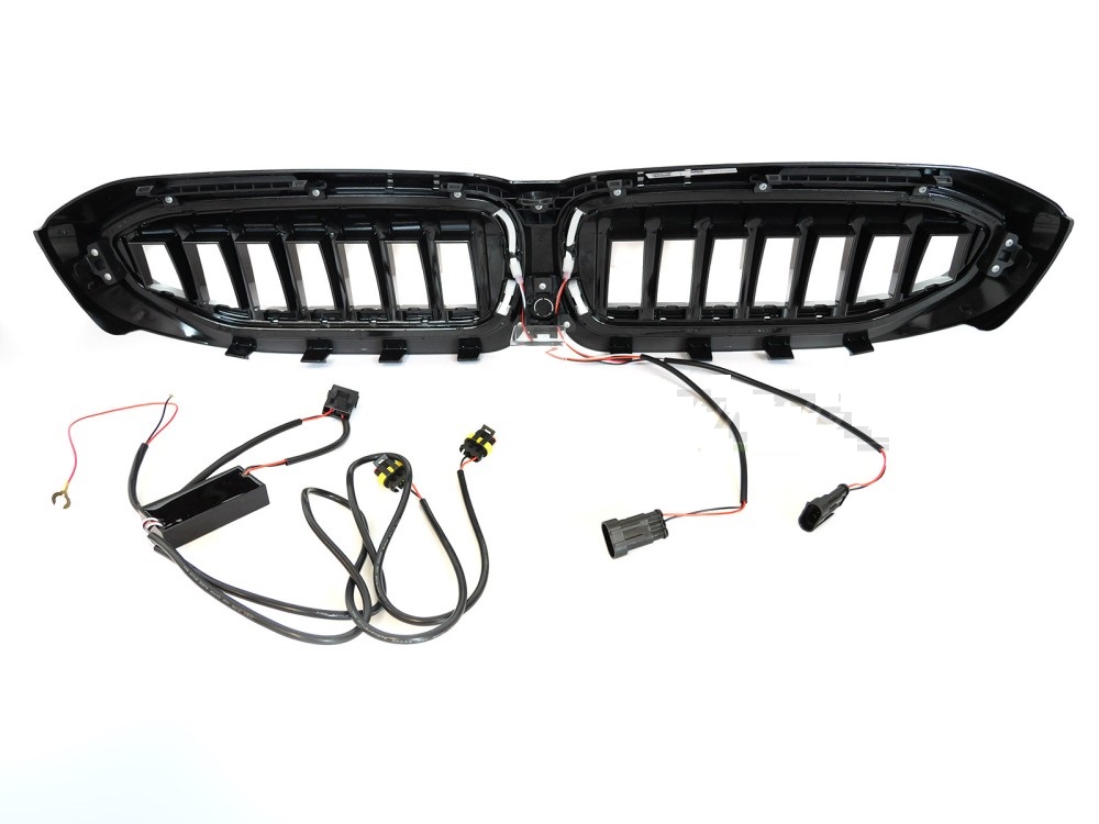 Grill Nieren BMW 3 Serie G20/G21 19-22 LED Glans Zwart