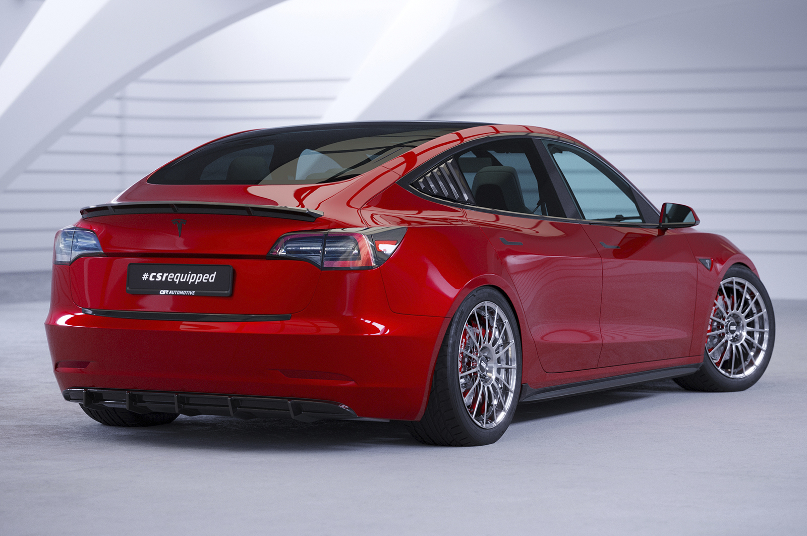 Diffuser Tesla Model 3 CSR Glans Zwart