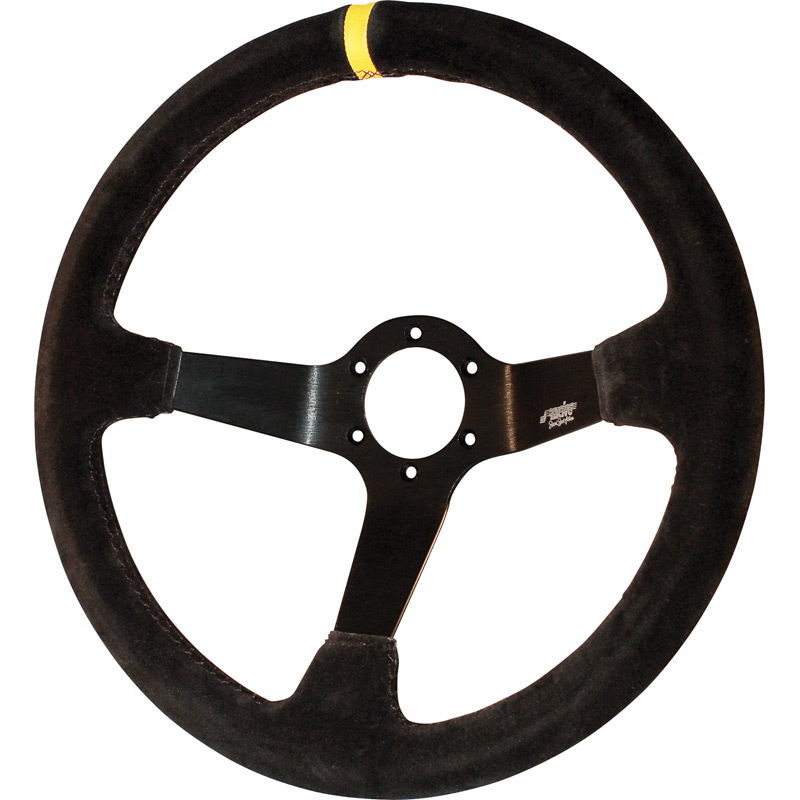 Simoni Racing Universeel Sportstuur Carrera - Zwart Suède - Diameter 350mm