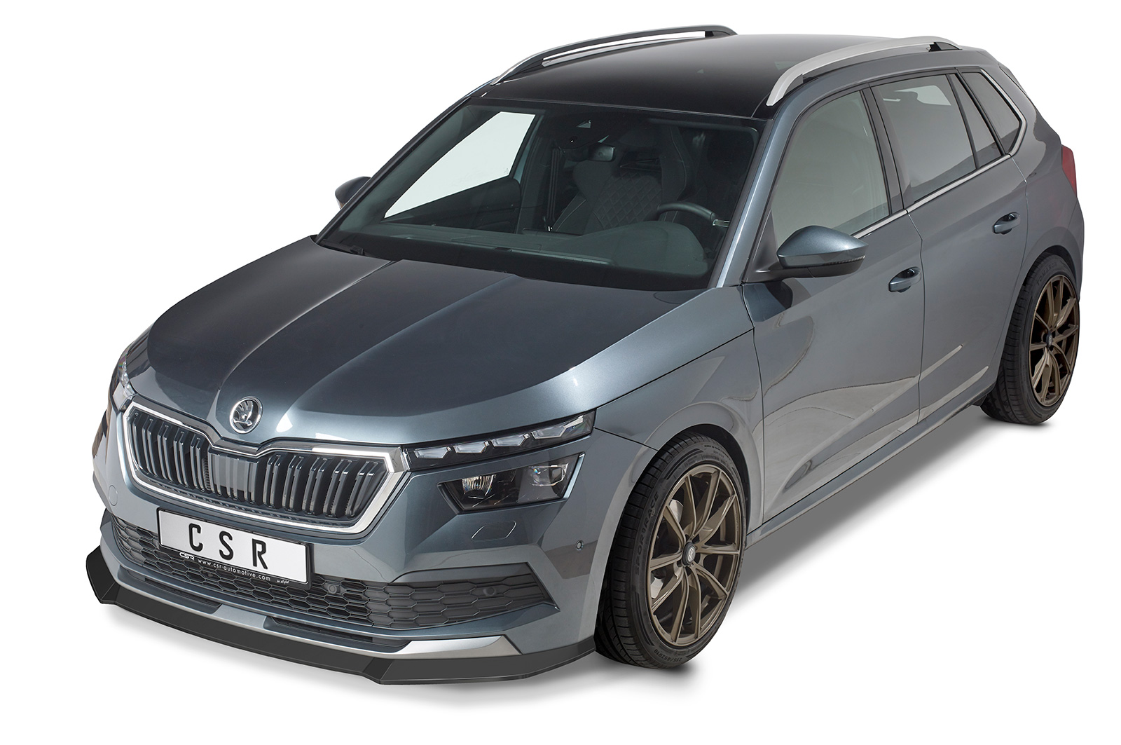 Voorspoiler Skoda Kamiq CSR glans Zwart