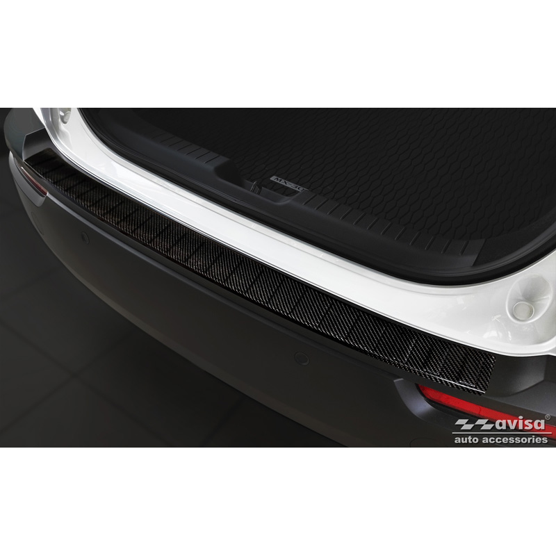 Echt 3D Carbon Achterbumperprotector  Mazda MX-30 2020- 'Ribs'